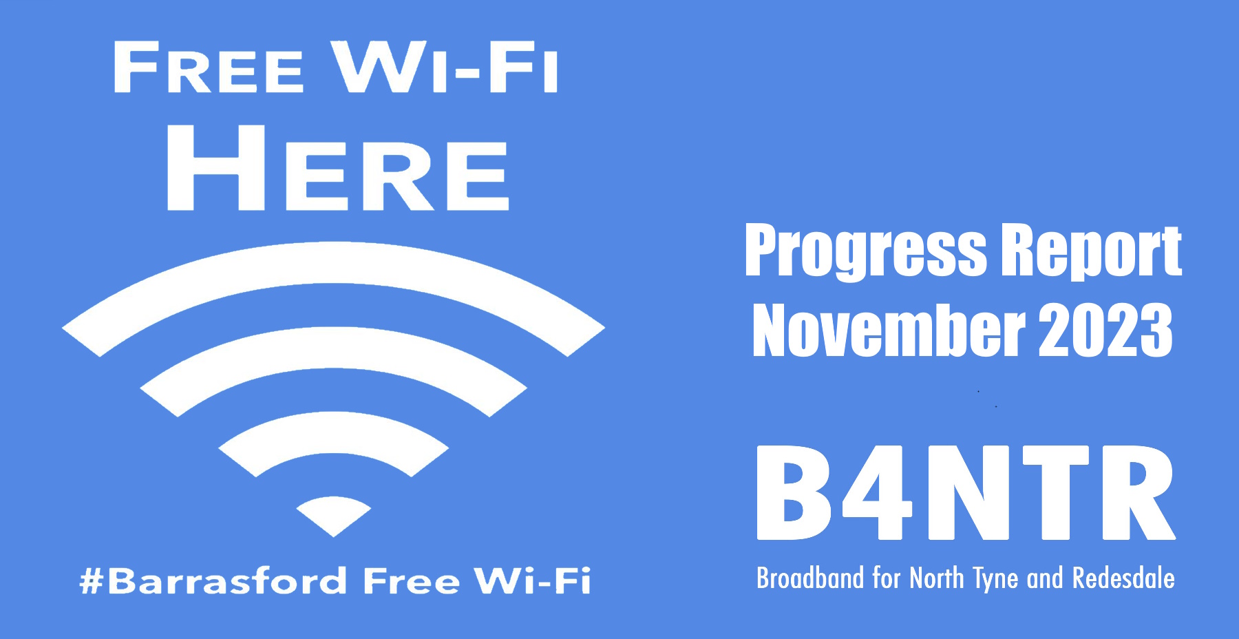 You are currently viewing B4NTR Broadband Project Update – Barrasford Village Hall NOW has FREE WIFI,  Digging at speed towards Birtley!!